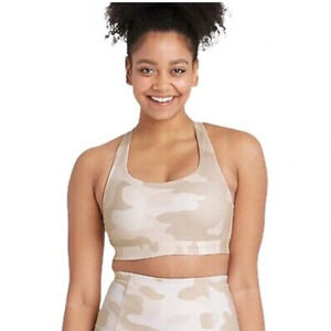 All in motion sports bra size medium tan cream camouflage